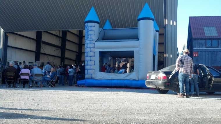 The Shipwrights Co-op's summer 2014 anniversary party featured a "bouncy house" for kids set up in their largest shop space. Photo by Robin Dudley