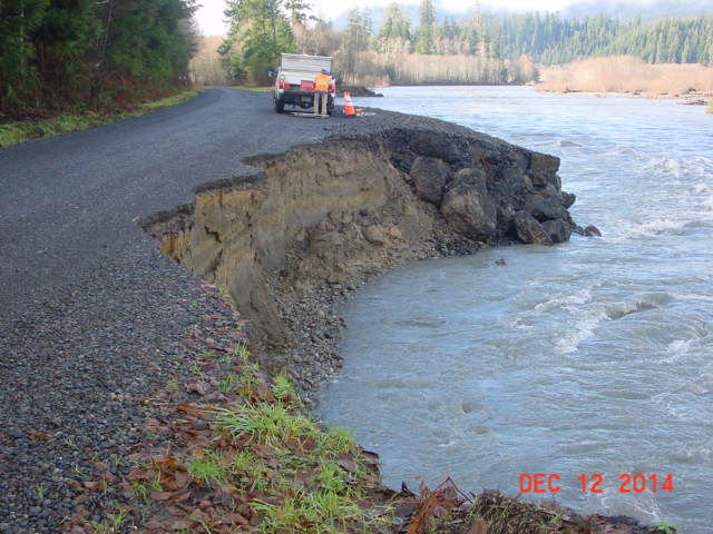 Upper Hoh Road was washed out Thanksgiving Day 2014. The Federal Highway Administration reimbursed the county Jan. 7 with $350,000 for repairs to that road.