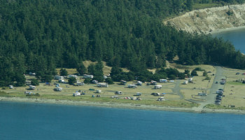 Washington State Auditor Brian Sonntag said contracts were mismanaged to the tune of about $5 million on projects at Fort Flagler State Park. Washington State Parks began in 2000 with the $140,000 replacement of an RV sanitary dump station serving the park's waterfront campground (pictured). By 2009, about $7 million had been spent to upgrade the beach and upland park's sewer and water system. Leader file photo by Patrick J. Sullivan