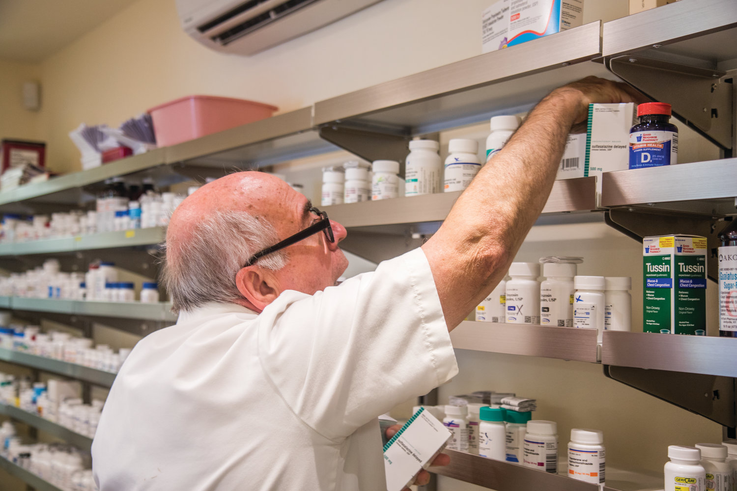 At the new pharmacy in Port Ludlow, pharmacist Normand Richard is able to see patients in southern Jefferson County who might not want to drive up to Port Townsend or Port Hadlock to pick up medications.