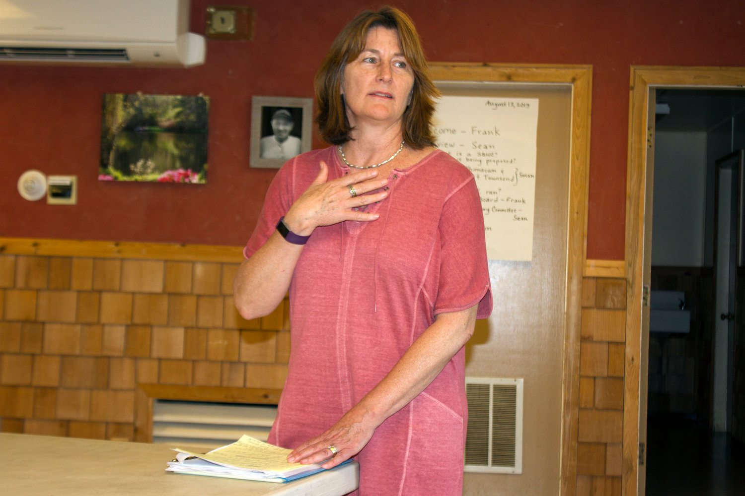 Susan O’Brien, nurse practitioner for the School-Based Health Clinic (SBHC) at Port Townsend High School, explains how a School-Based Health Center could work in Quilcene.
