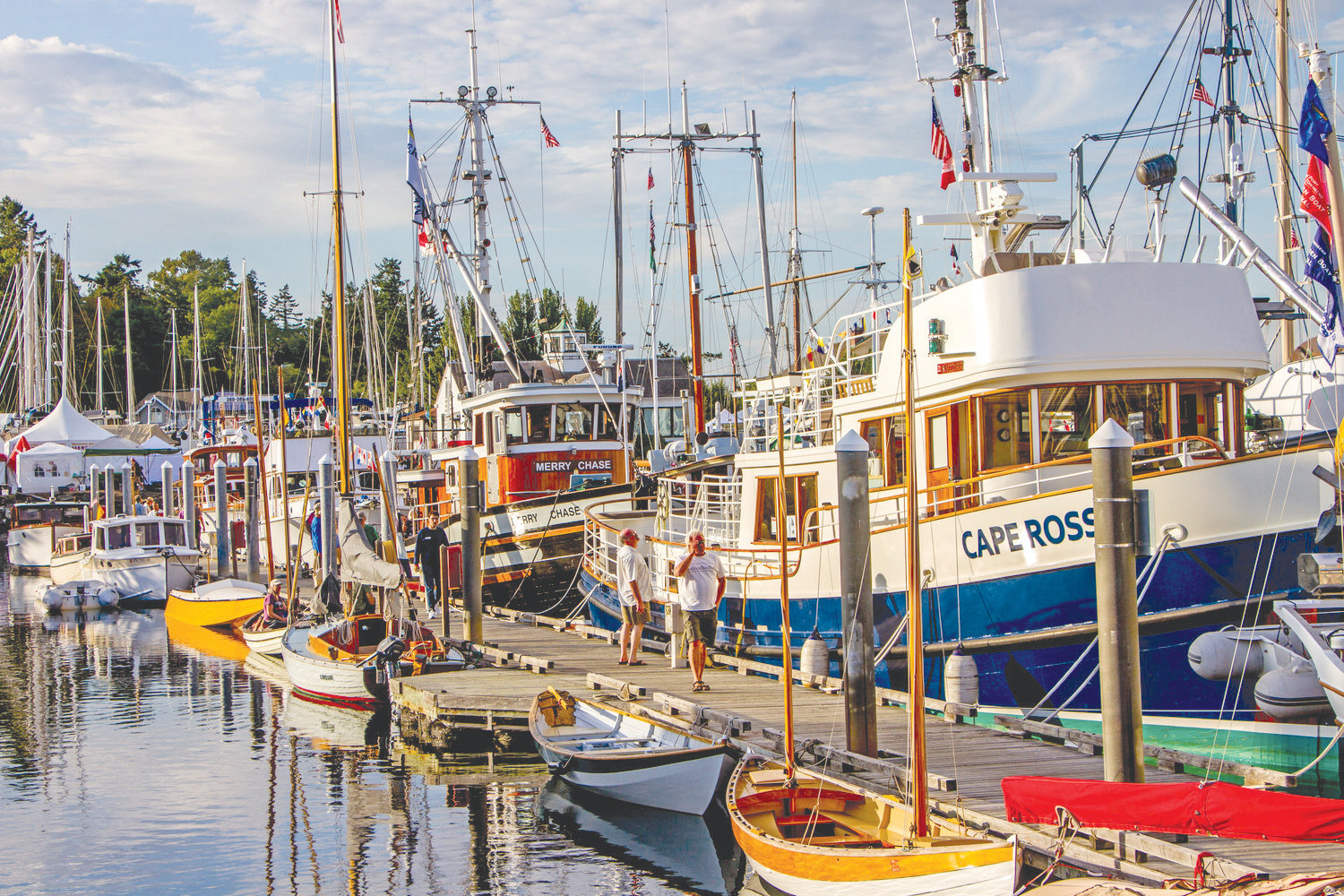 Point Hudson is home to the Wooden Boat Festival, where boats of all sizes and shapes cram into the marina for visitors and locals to admire.