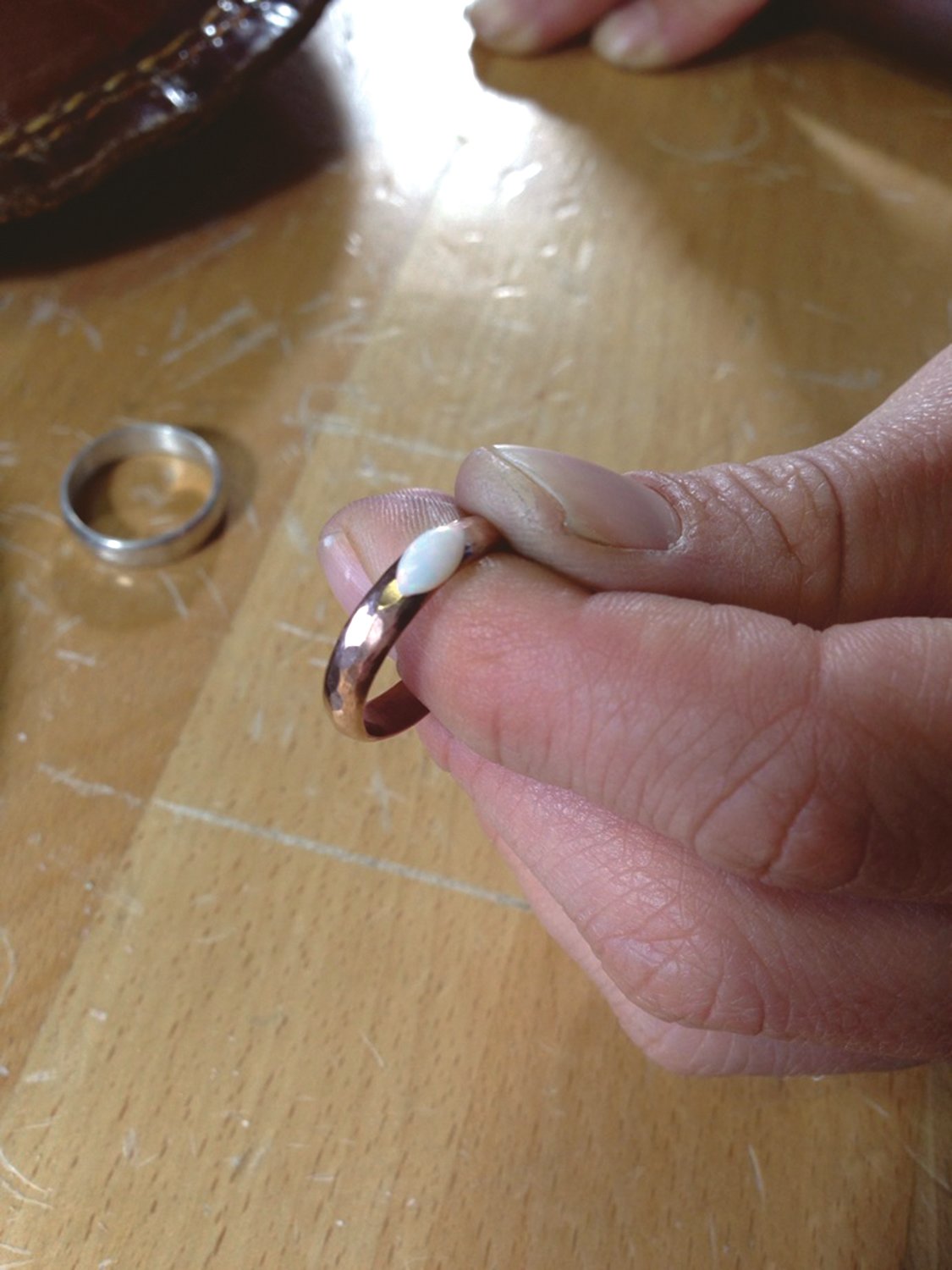 A finished ring.
