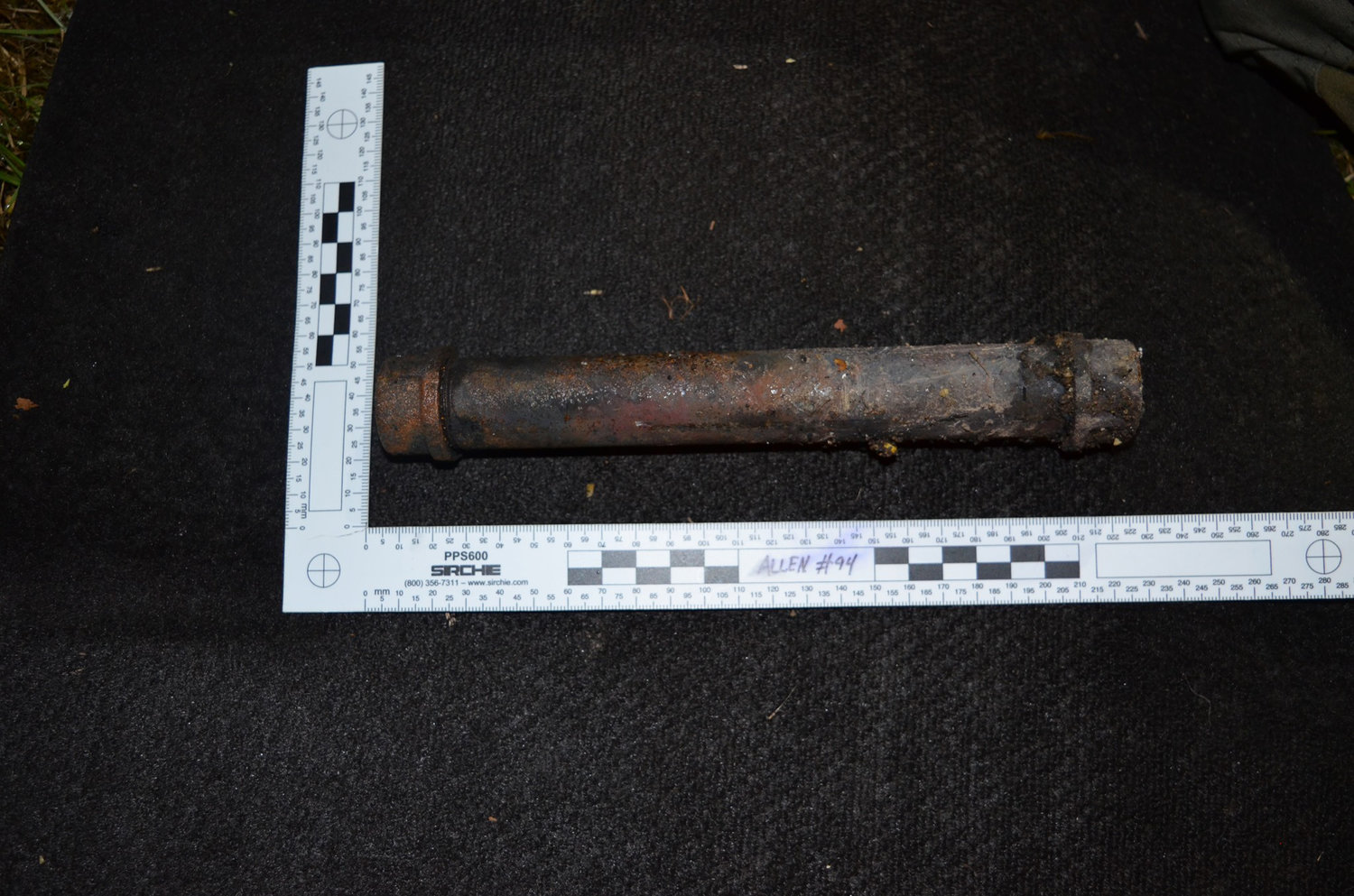 One of the homemade explosive devices recovered from a property Tuesday night in Port Hadlock.