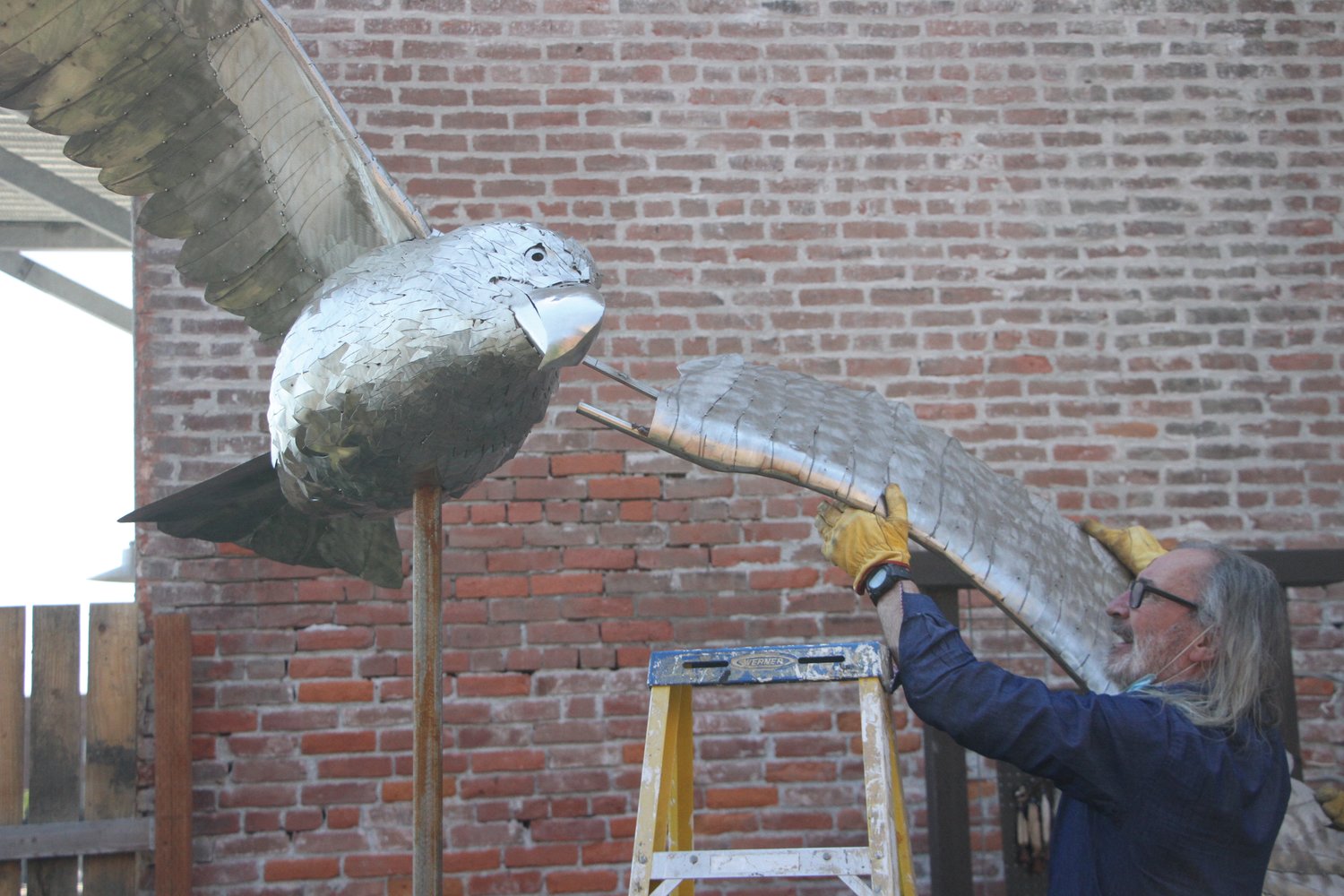 Neal puts the final touches on “Soaring Eagle II.“