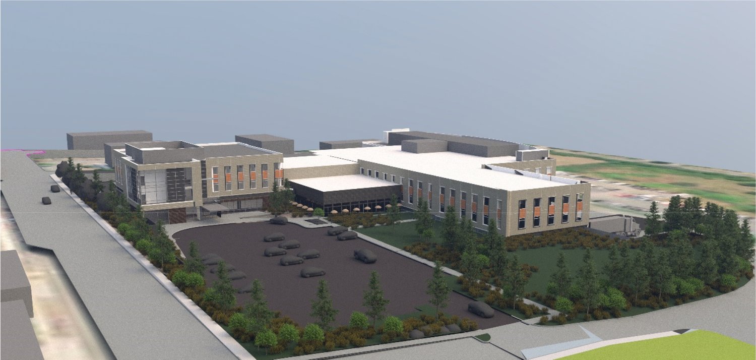 The proposed project will add over 100,000 square feet of new construction to the current hospital building.