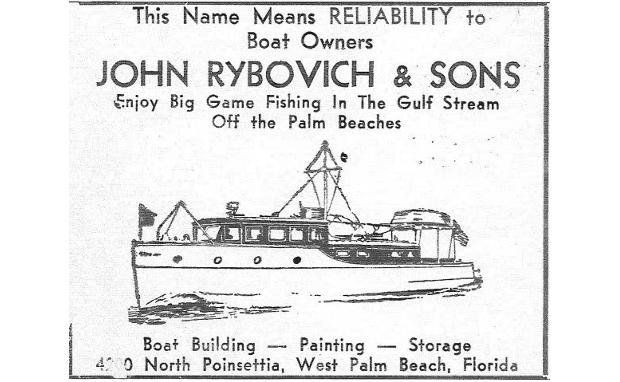 An original advertisement from the Rybovich & Sons.