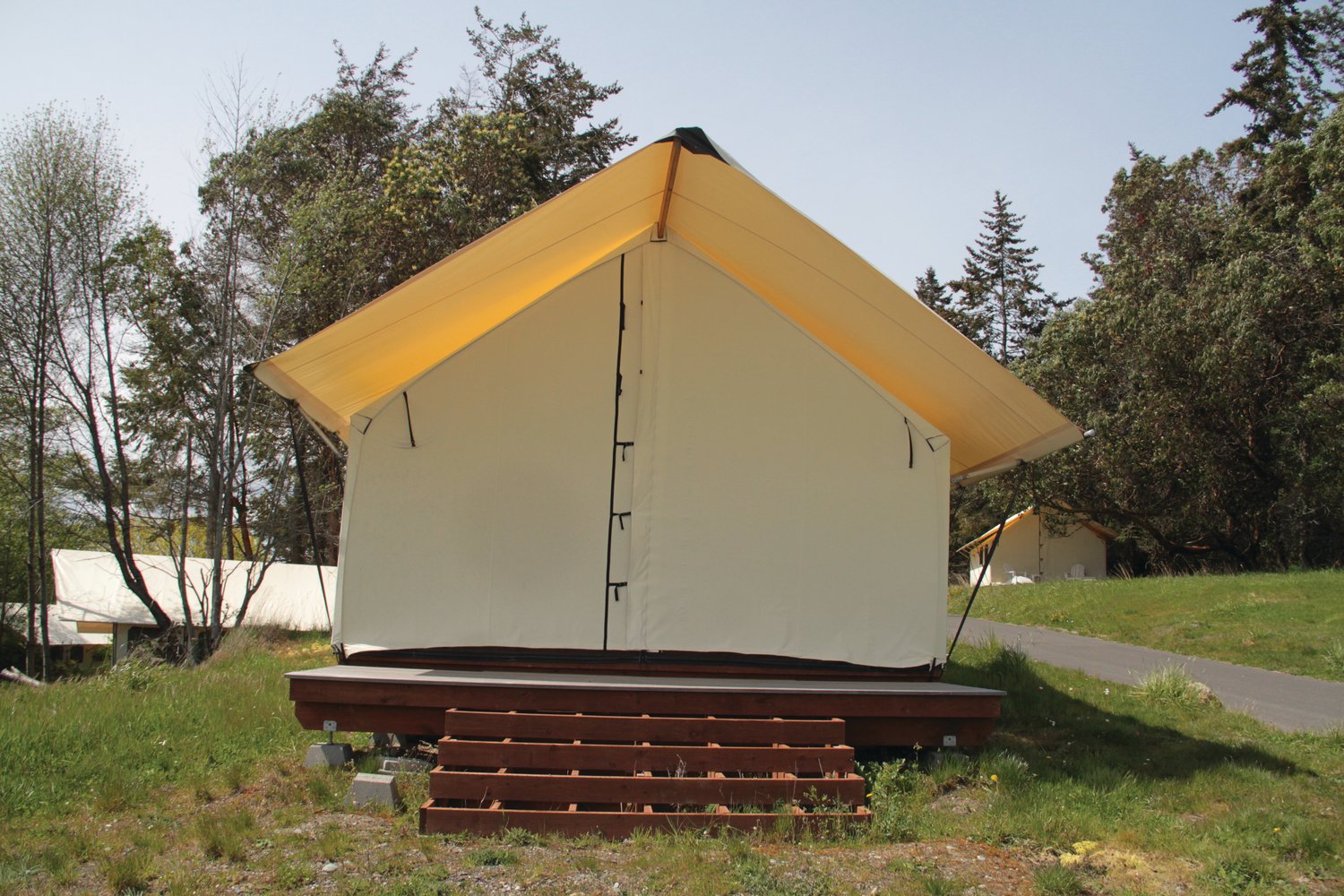 At least $600,000 in improvements is needed to make the glamping tents ready for campers.