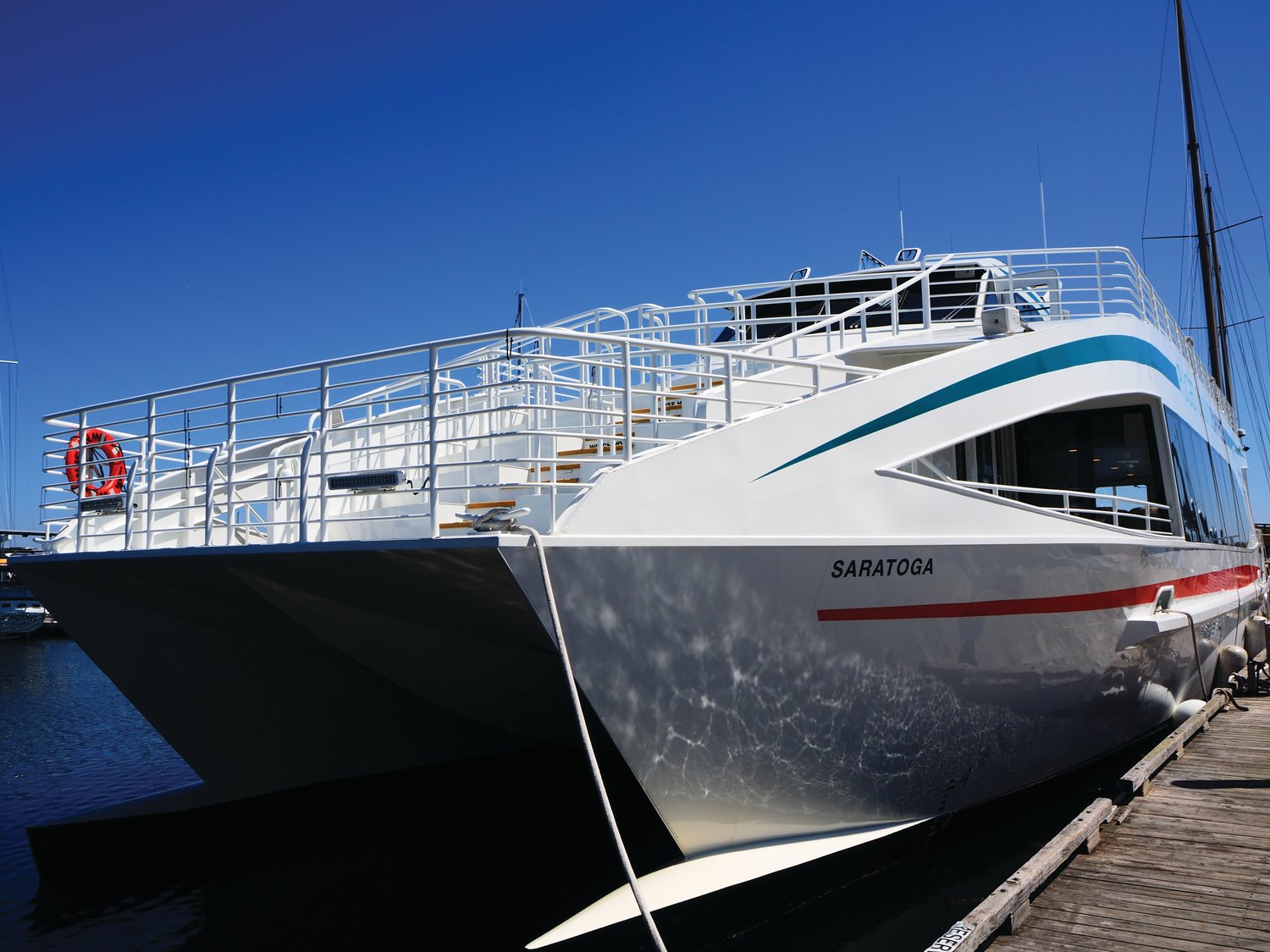 The Saratoga is the first boat that Puget Sound Express has had the opportunity to build, and was designed with customers, whales, and the environment in mind.