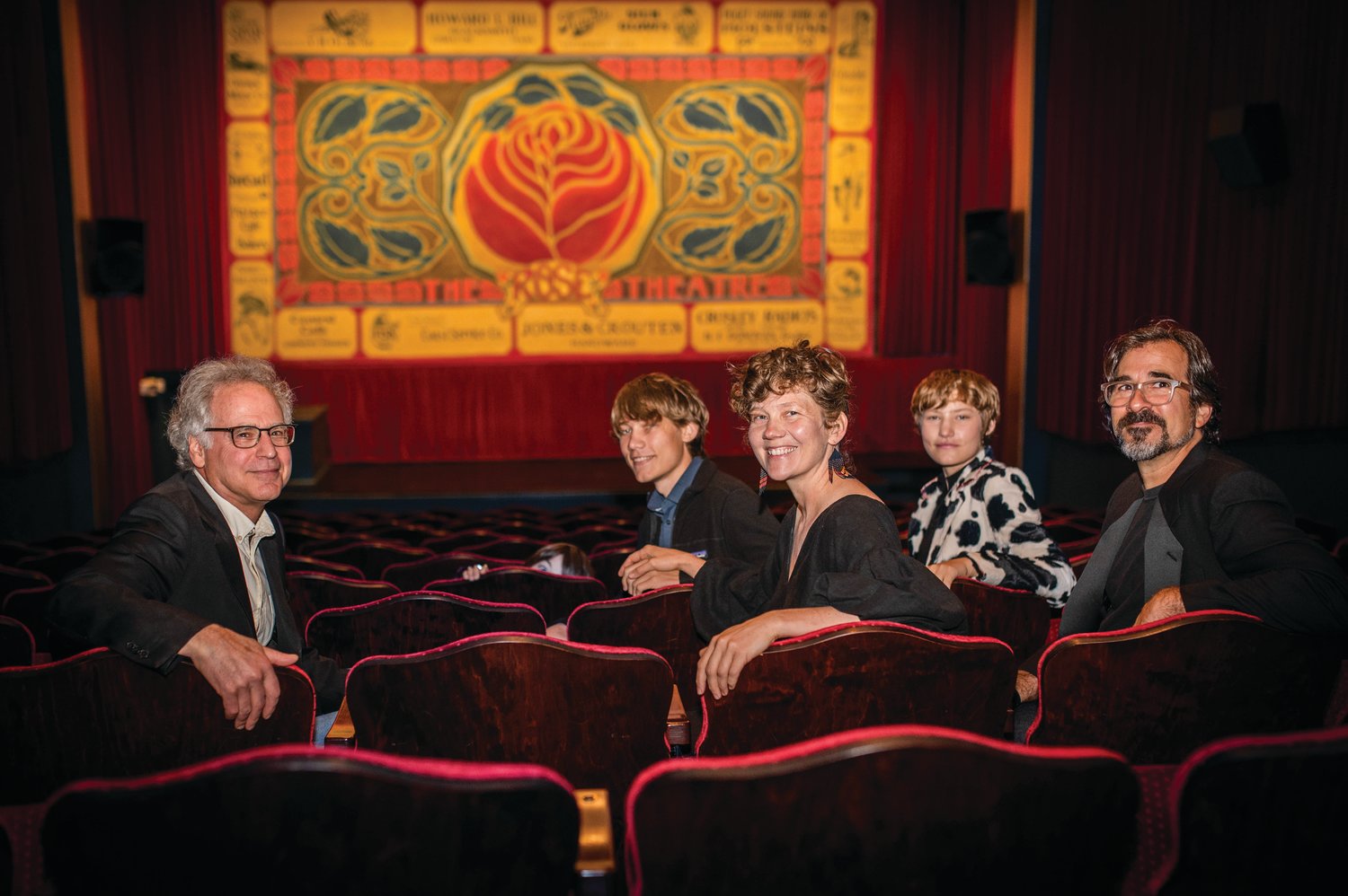 Rocky Friedman, at left, sat down with the family of new owners including Emile D’Alessandro, the youngest child peeking out from the seat, Henri Huber, George Marie, Sophia Huber, and Michael D’Alessandro.