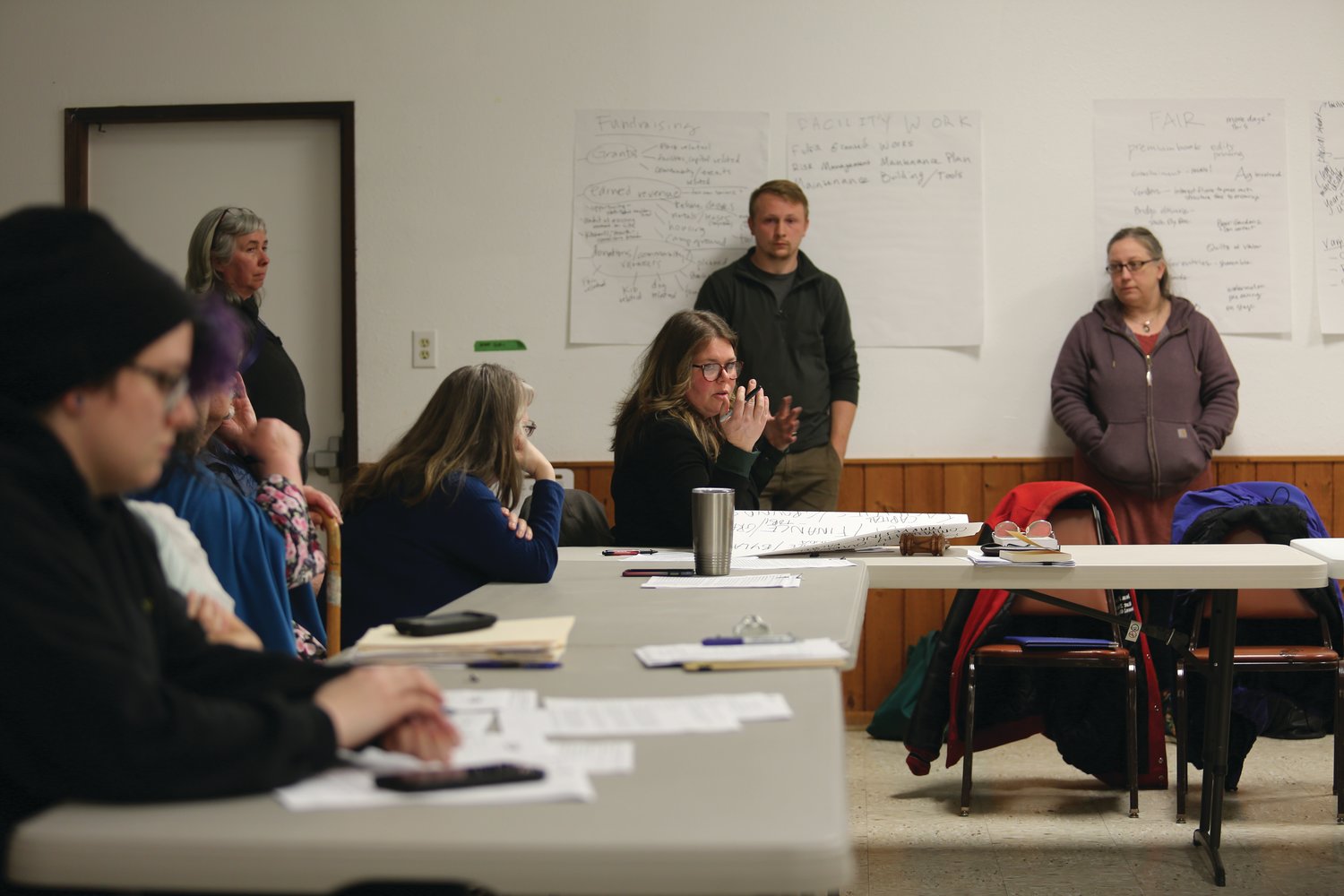 Jefferson County Commissioner Kate Dean, at center, holds sway as she attempts to guide the fair association through a restructuring process.