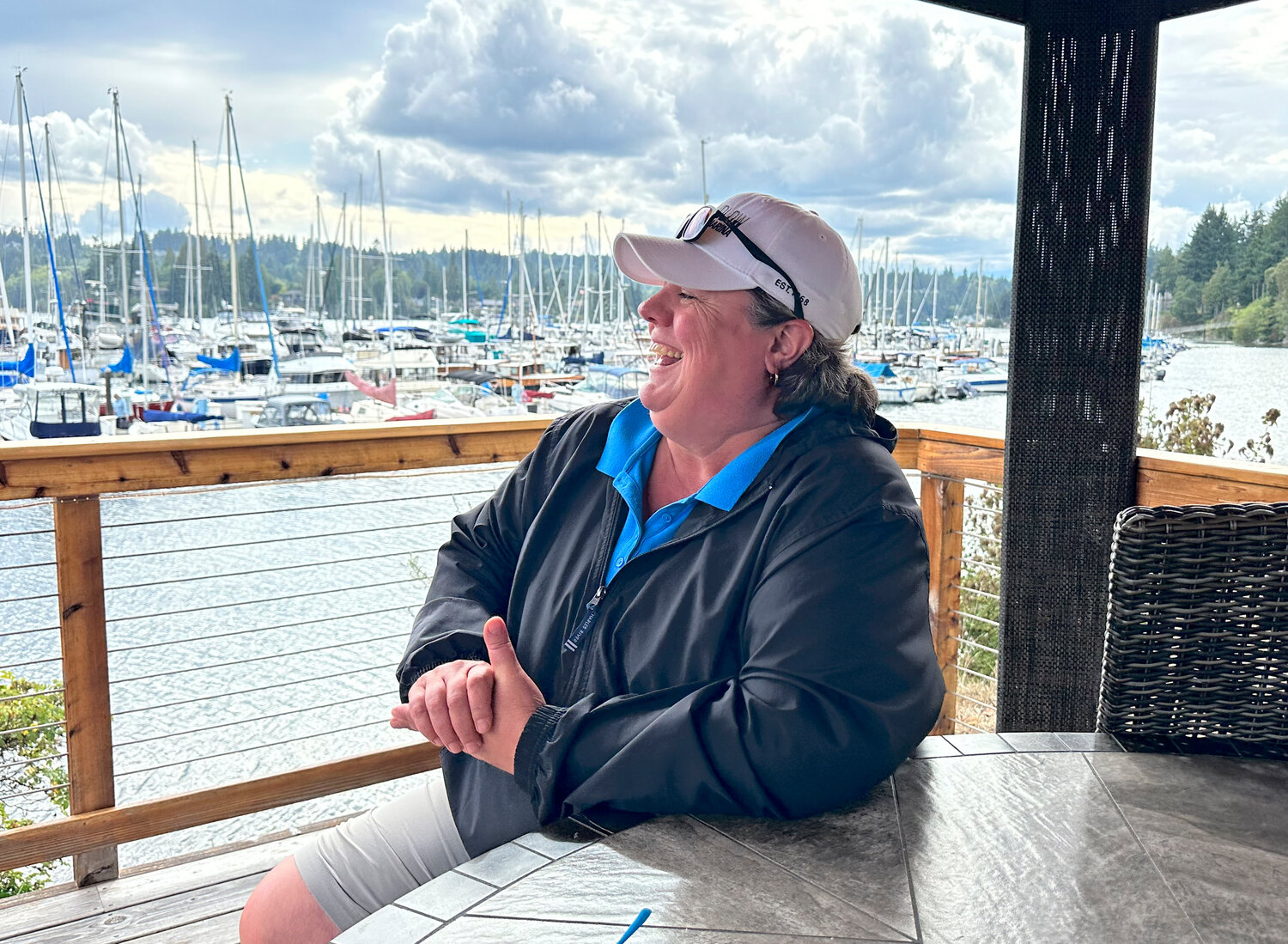 Port Ludlow Marina Manager Kori Ward enjoys her work even after 31 years. Leader photo by Thomas Mullen
